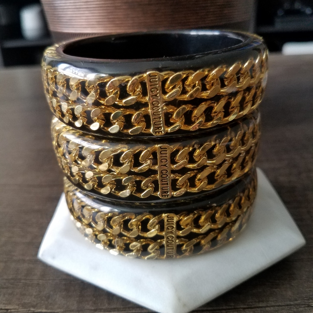 Bundle of (3) Juicy Couture chain bangles